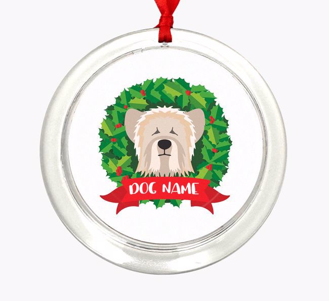 'Wreath' - Personalized {breedFullName} Christmas Decoration